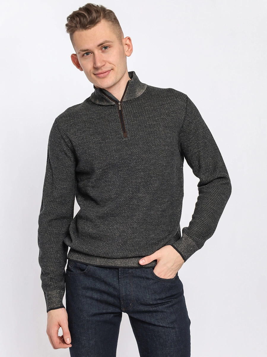 Меланжевый джемпер-тройер